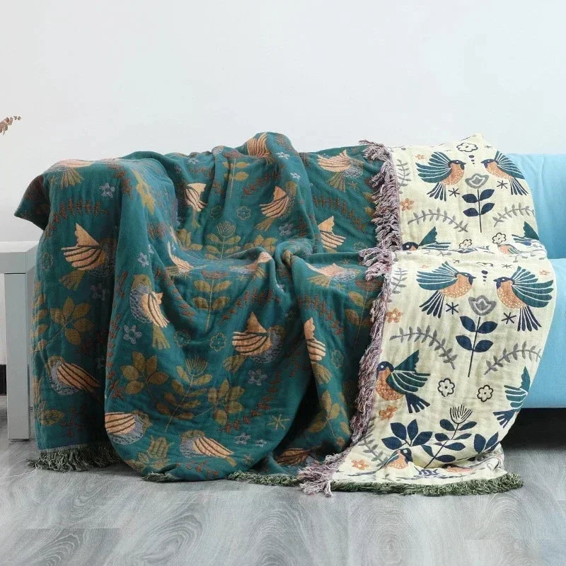 Nordic throw blanket for beds