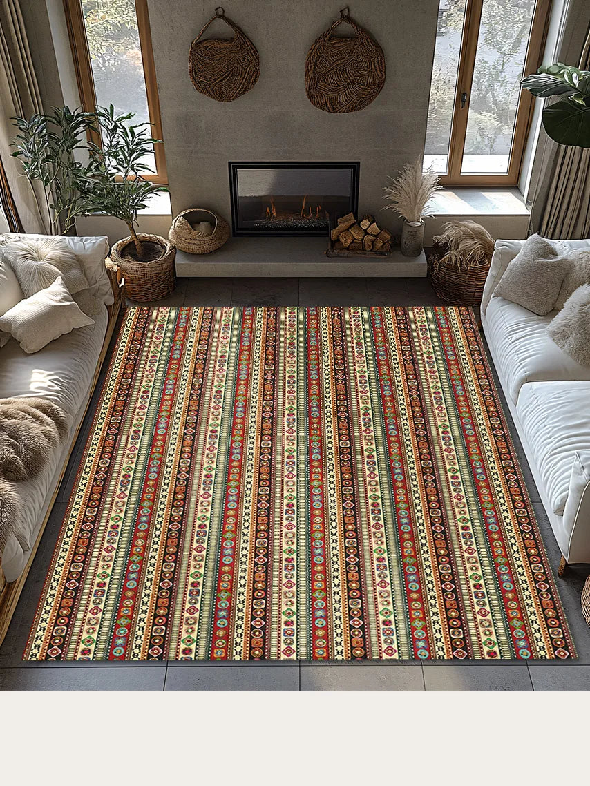Vintage Persian Area Rug Bohemian Carpet