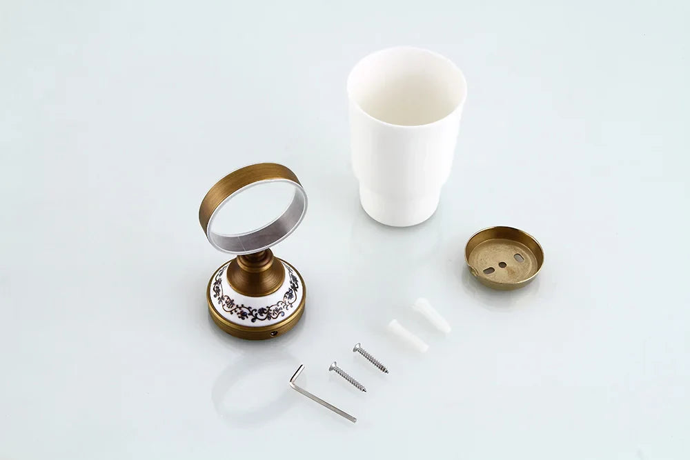 Porcelain Base Bathroom Hardware Set