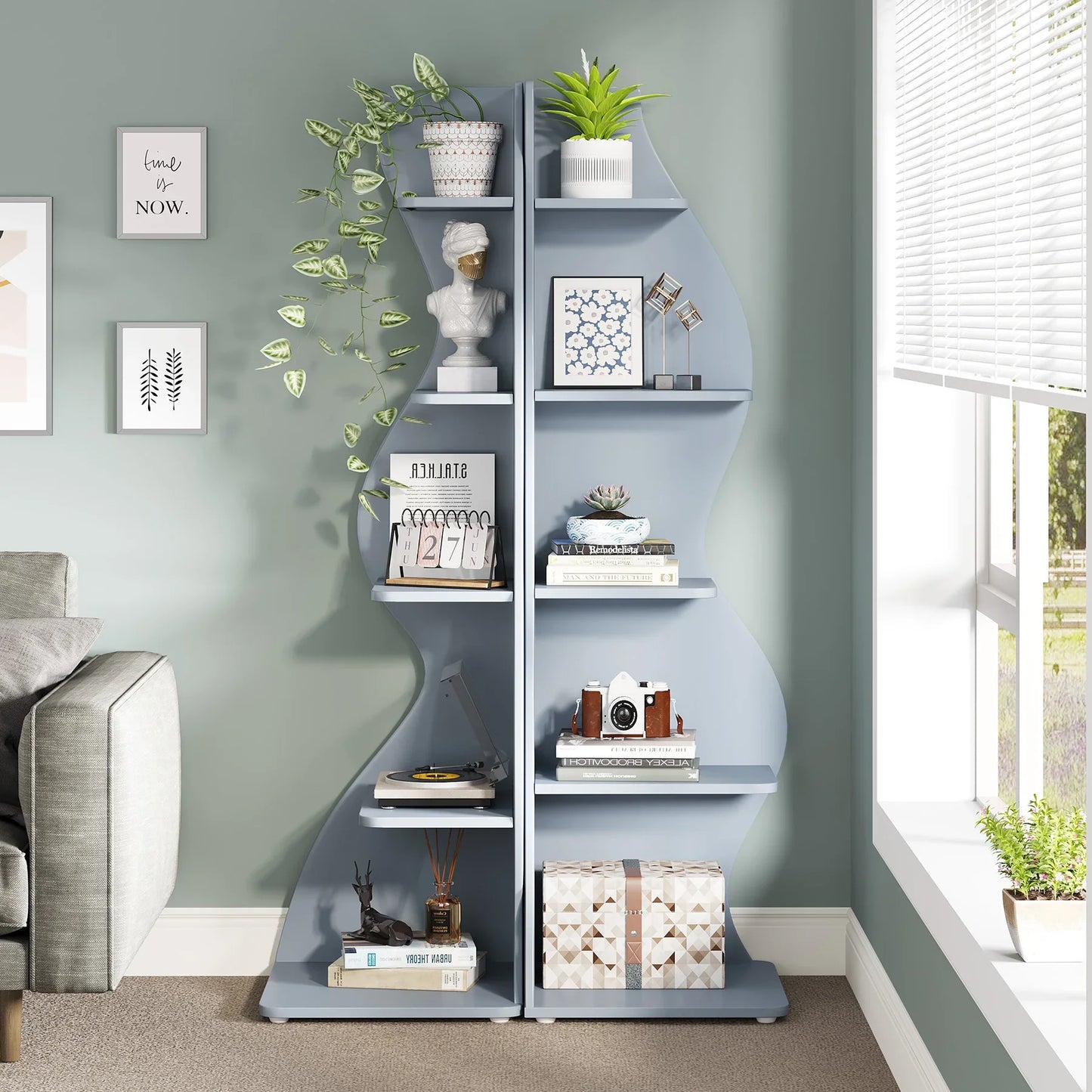 Tribesigns Corner Shelf, Modern 5-Tier Wall