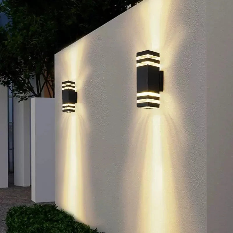 Outdoor wall lights Exterior wall waterproof lUpper and lower double-headed pillars Outdoor light