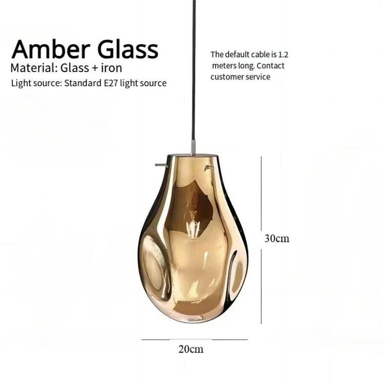 Modern Creative Colorful Glass Chandelier Contemporary Irregular Shape
