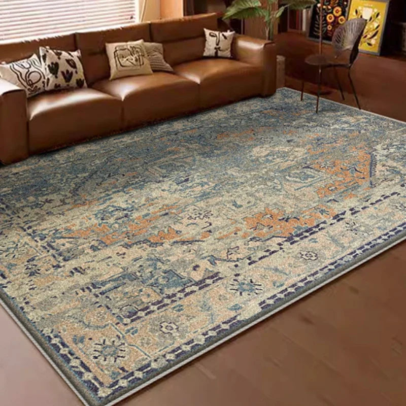 American Retro Style Carpets for Living Room Plush Carpet