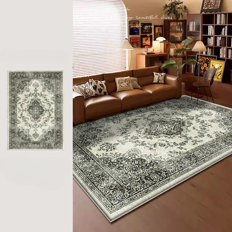 American Retro Style Carpets for Living Room Plush Carpet
