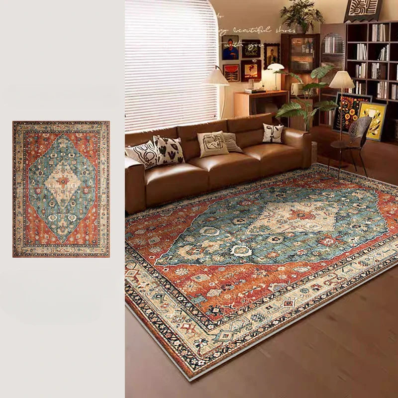 American Retro Style Carpets for Living Room Plush Carpet