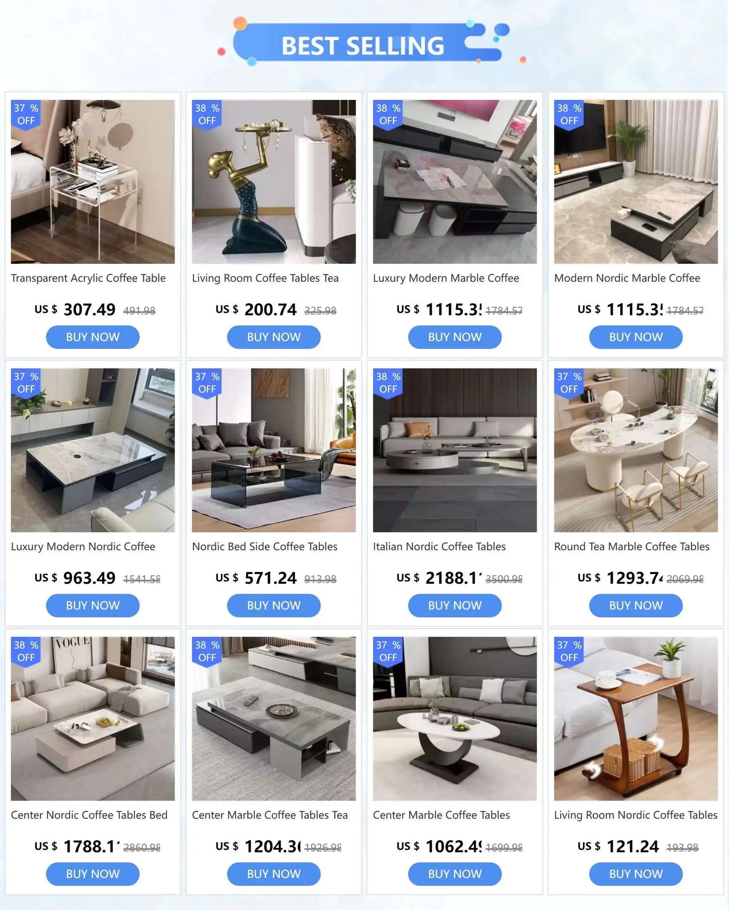 Living Room Coffee Tables  Home Furniture
