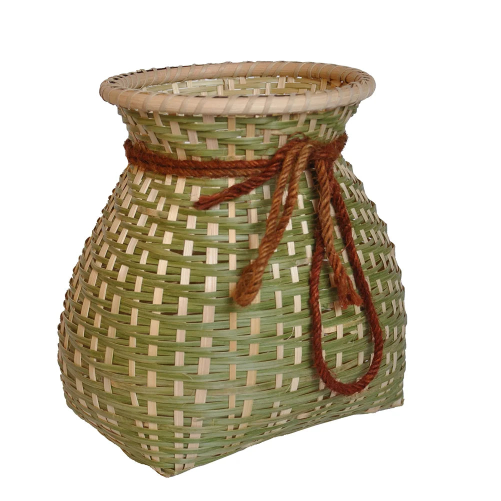 1pc Bamboo Woven Basket  Flower Holder Farmhouse Rustic Home