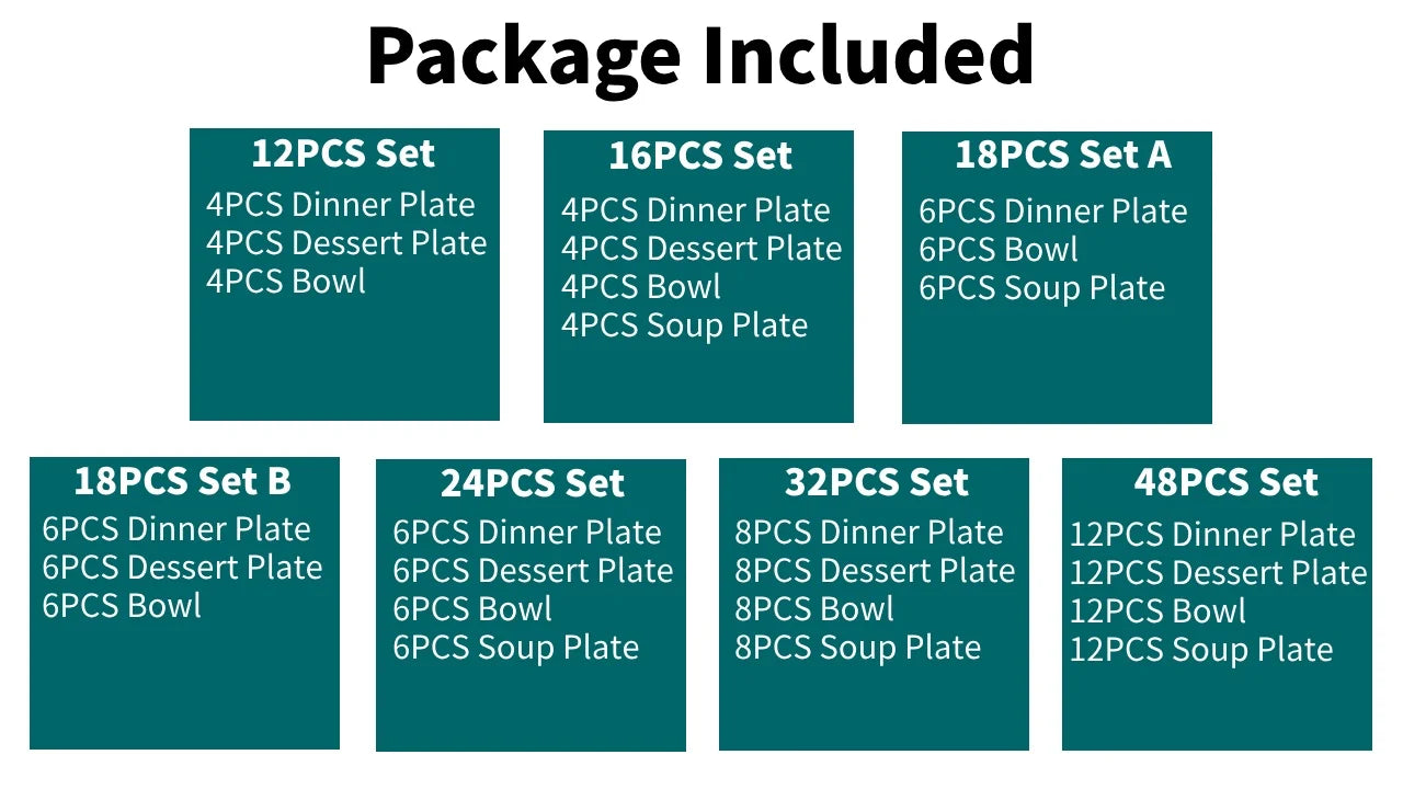 vancasso 12/16/18/24 Piece Ceramic Dinnerware Set For 6