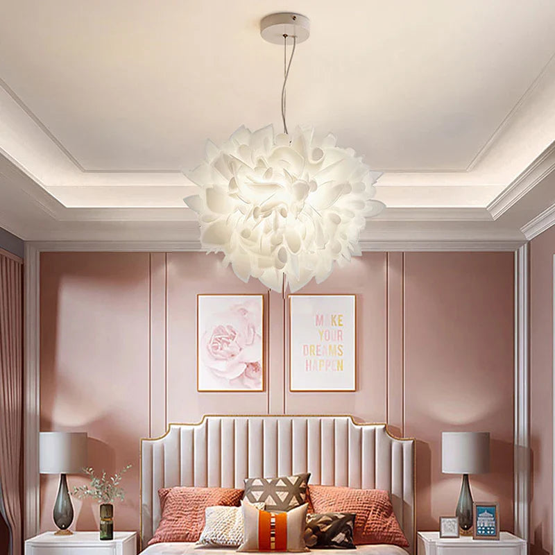 Exquisite Leaves Dimmable LED Ceiling Lights White Remote Control