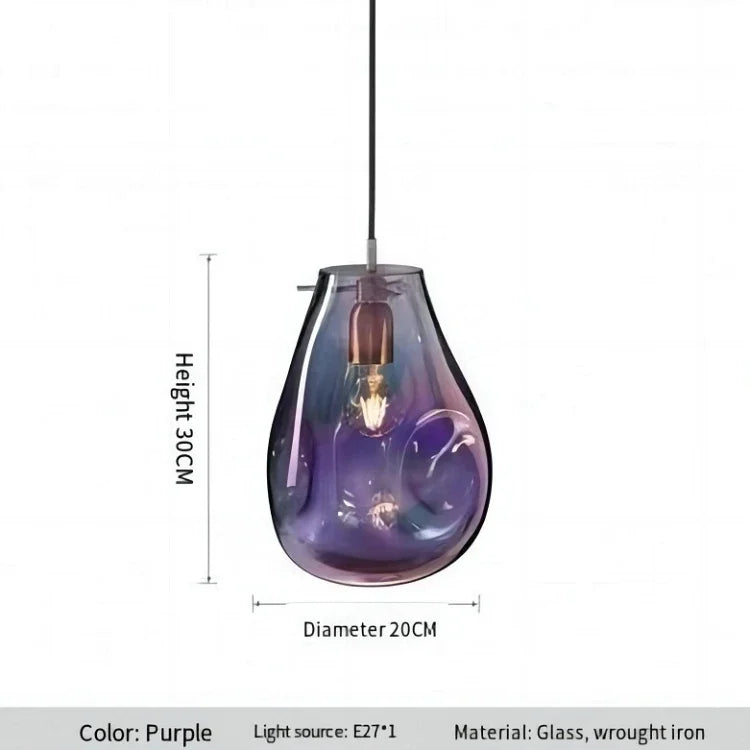 Modern Creative Colorful Glass Chandelier Contemporary Irregular Shape