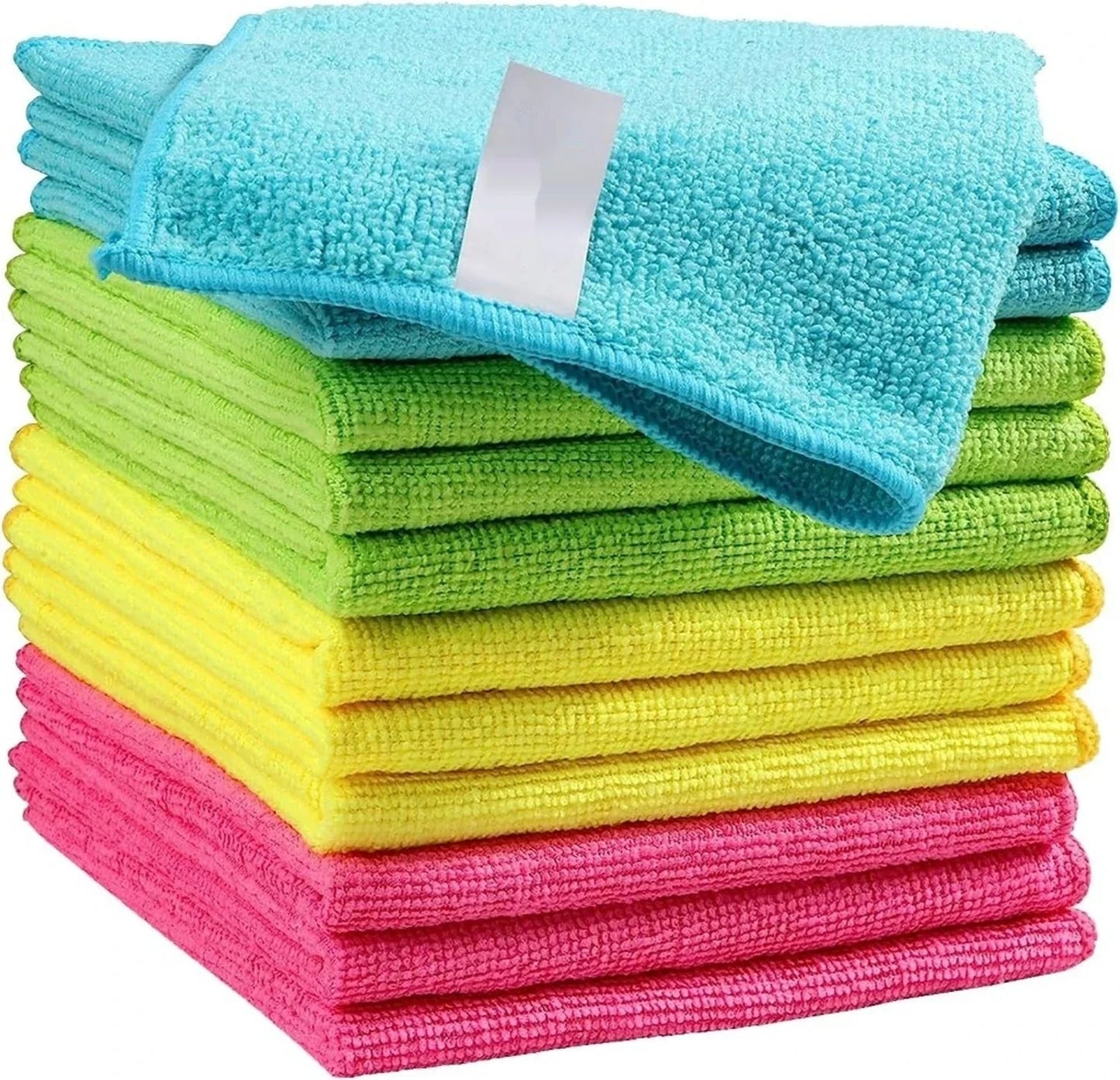 Microfiber Cleaning Cloth 12 Pack Cleaning Towels with 4 Color Assorted 11.5"X11.5"