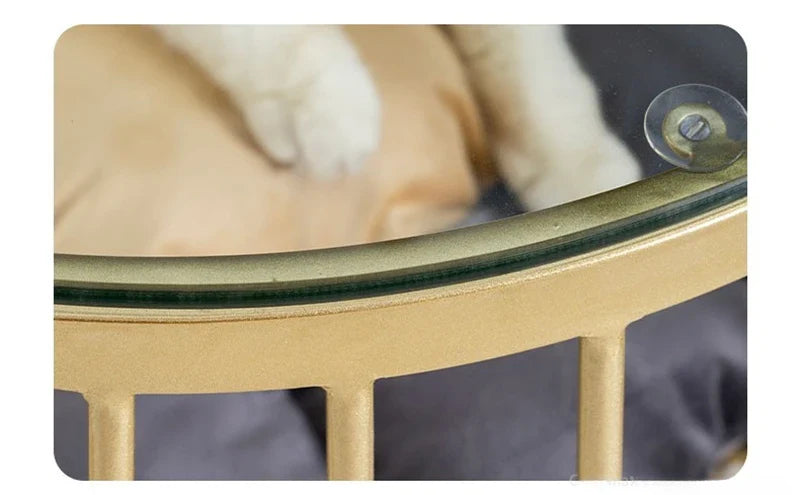 Creative Nordic Iron Tea Table Round Coffee Table for Living Room Cat House Bed