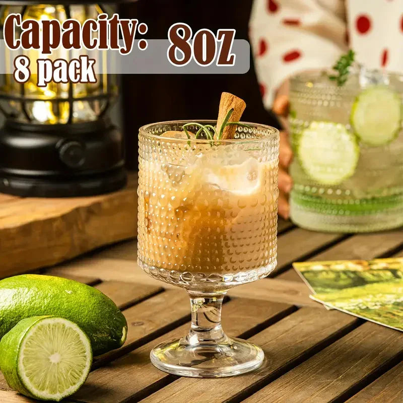 8PCS/Set Vintage Wine Drinking Goblet