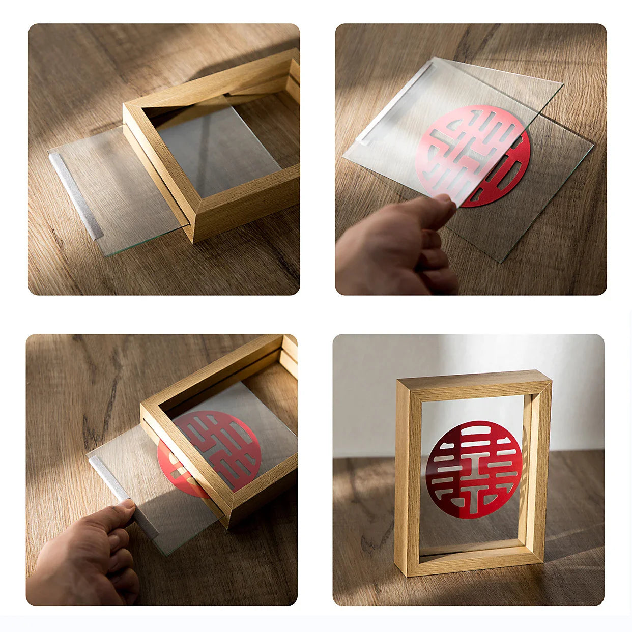 Wood Specimen Frame With Real Glass