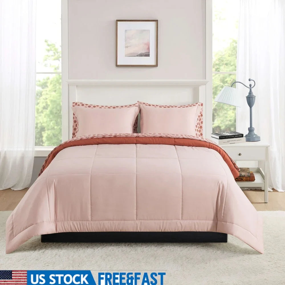 7-Piece Reversible Comforter Set with Sheets