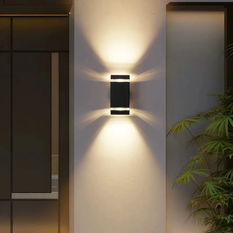 Outdoor wall lights Exterior wall waterproof lUpper and lower double-headed pillars Outdoor light