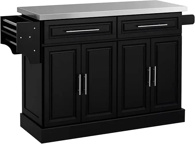 Rolling Kitchen Island Cart with Wheels, Portable Island Table for Kitchen