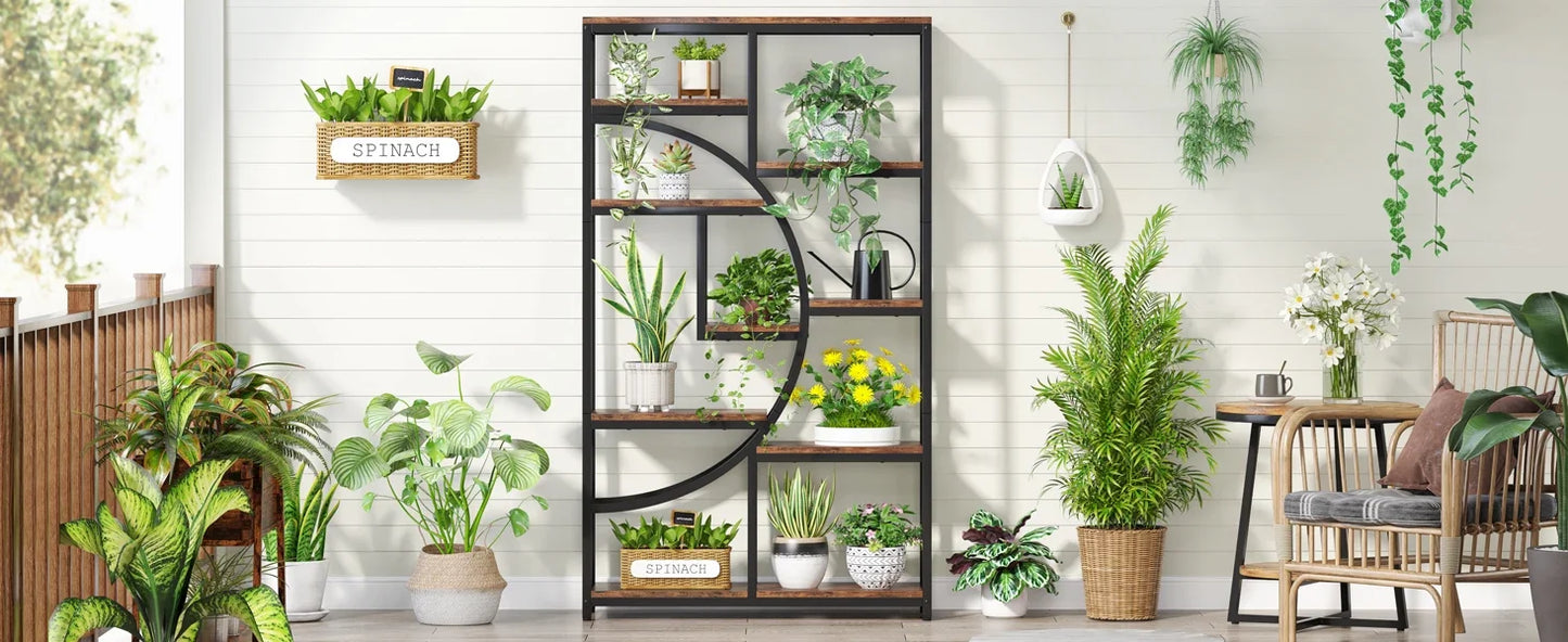 Tribesigns Bookshelf Industrial 5 Tier Etagere Bookcase,