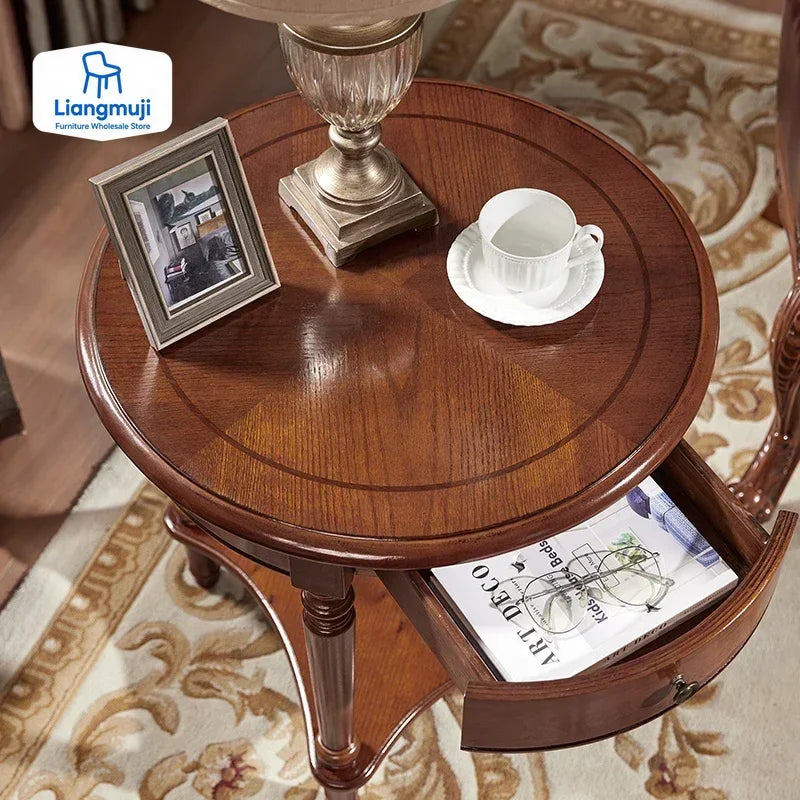 Elegant Center  Wooden Furniture Living Room Corner Sofa Side Coffee