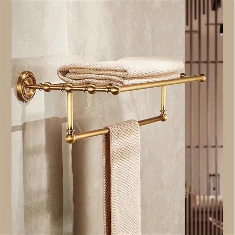 Bathroom Accessories Brass Antique Towel Rack,Paper holder Toilet Brush Holder,Towel Hanger Bath Hardware