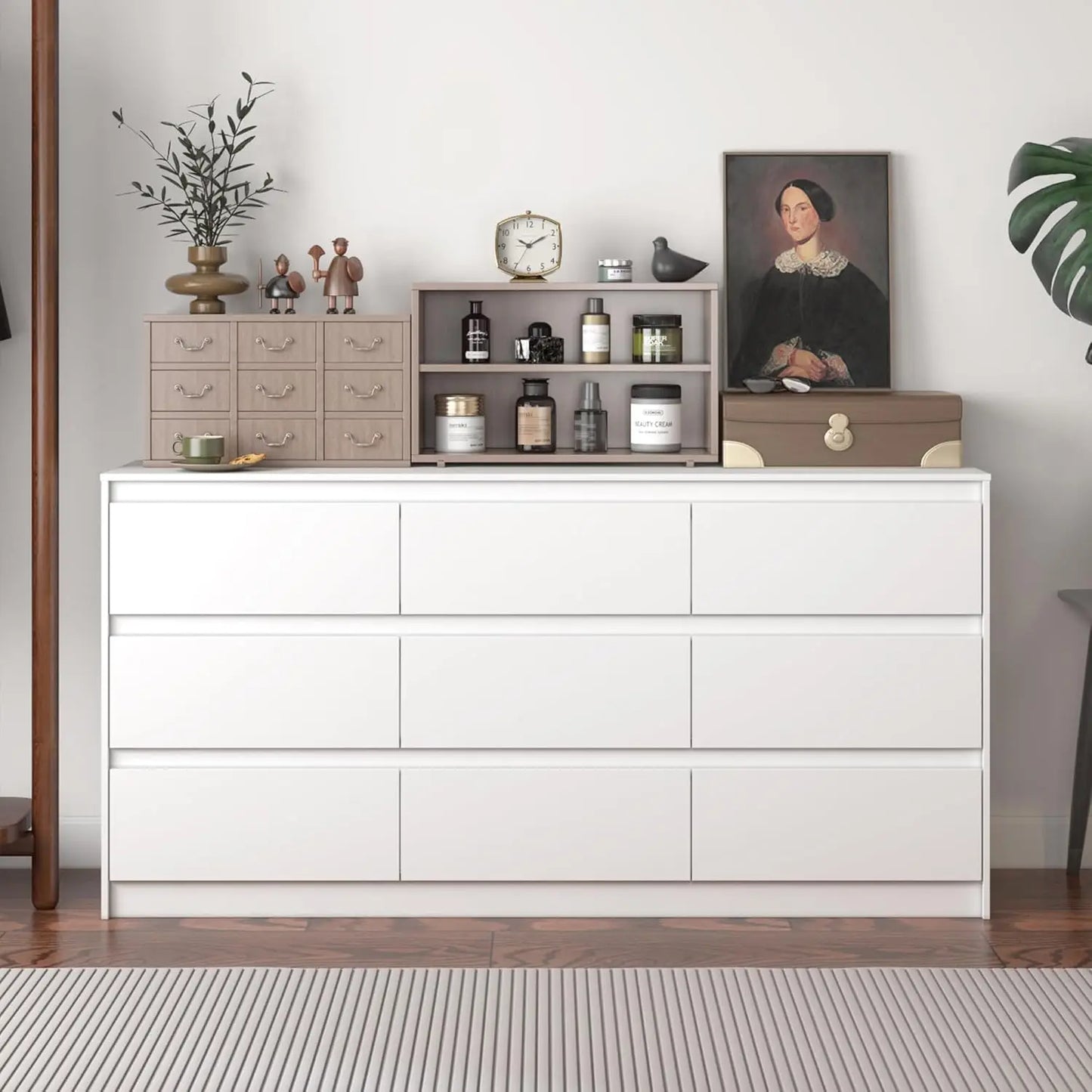 9 Drawer Dresser for Bedroom with Deep Drawers,  Handle Free