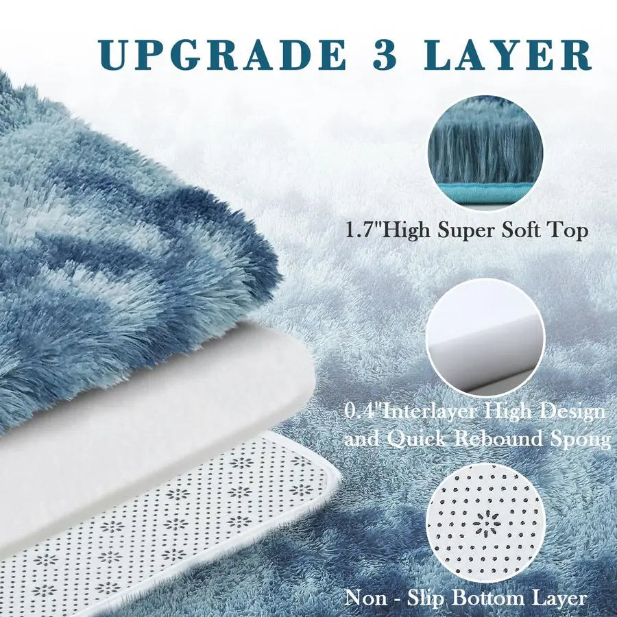 Area Rugs for Living Room Bedroom Fluffy, Large Area Rug  Soft Plush Furry Bedside Rug, Area Rugs