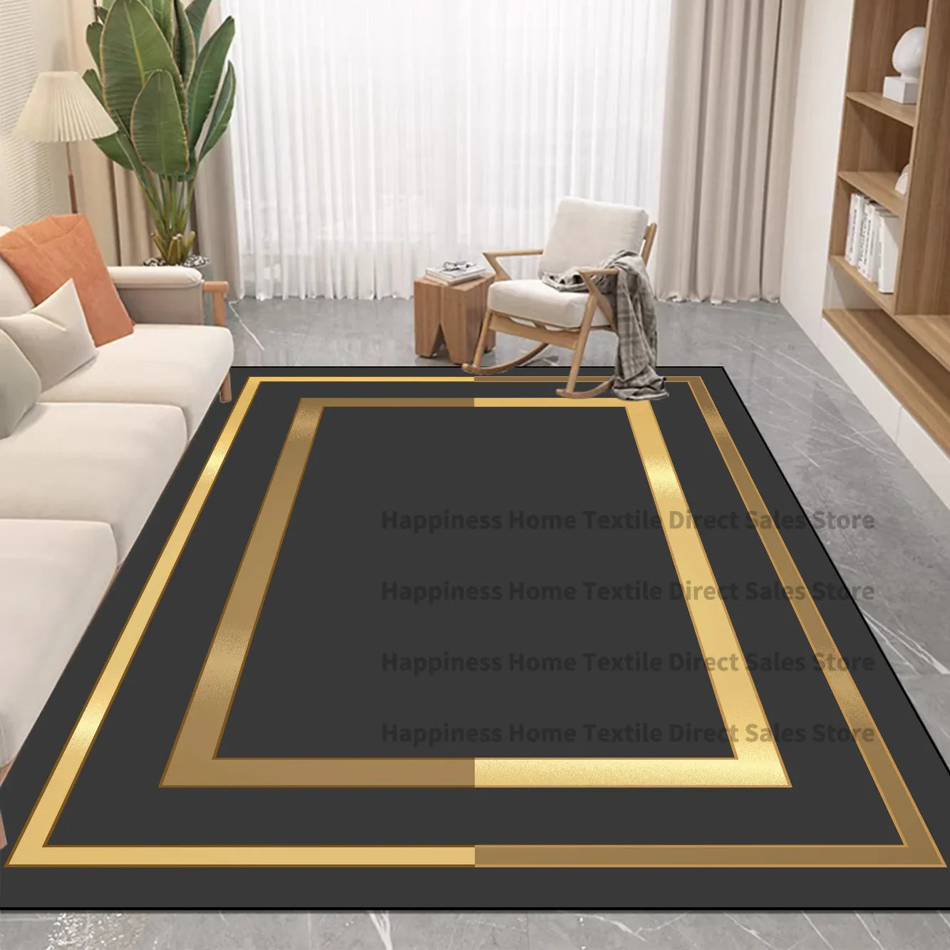 Nordic Luxury Style Carpet in The Living Room Decor Rugs