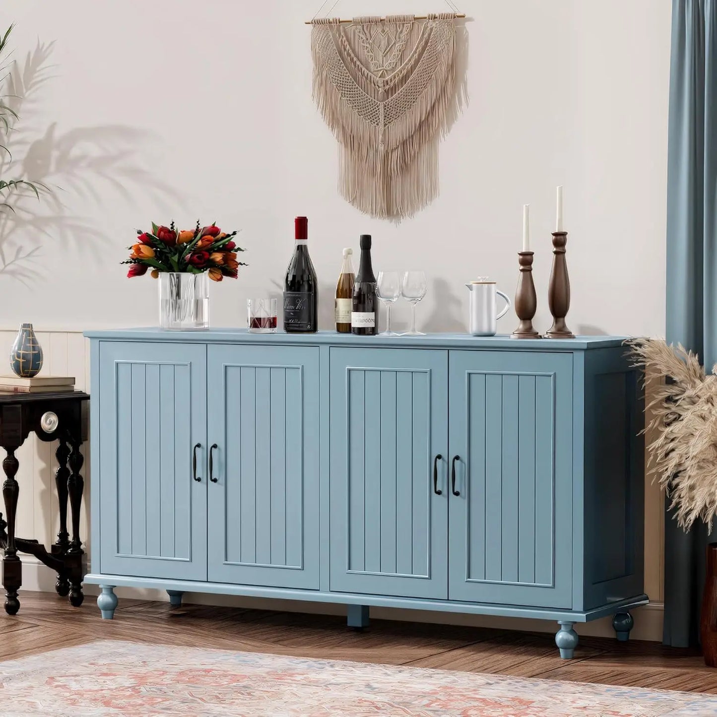 Buffet Cabinet with Storage,  4 Doors,Sideboard Buffet Cabinet for Dinning
