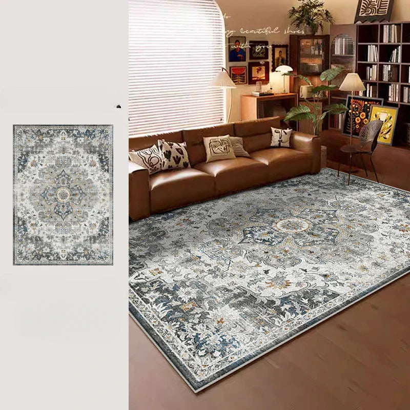 American Retro Style Carpets for Living Room Plush Carpet