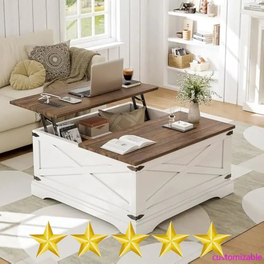 2025-Lift Top Coffee Table with Storage