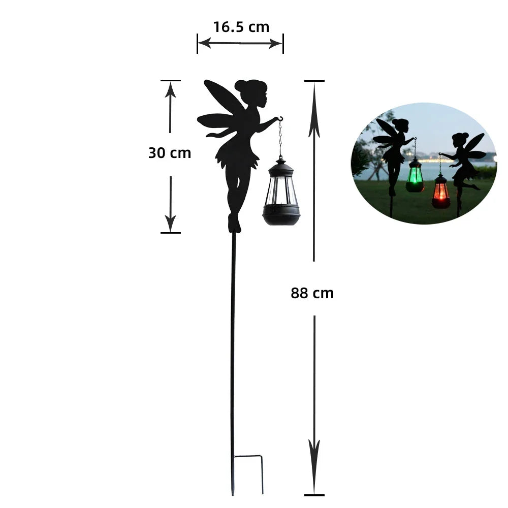 Solar Lights Outdoor Solar Watering Can Light  Waterproof Metal Hanging Lantern Fairy Garden Decor Outside