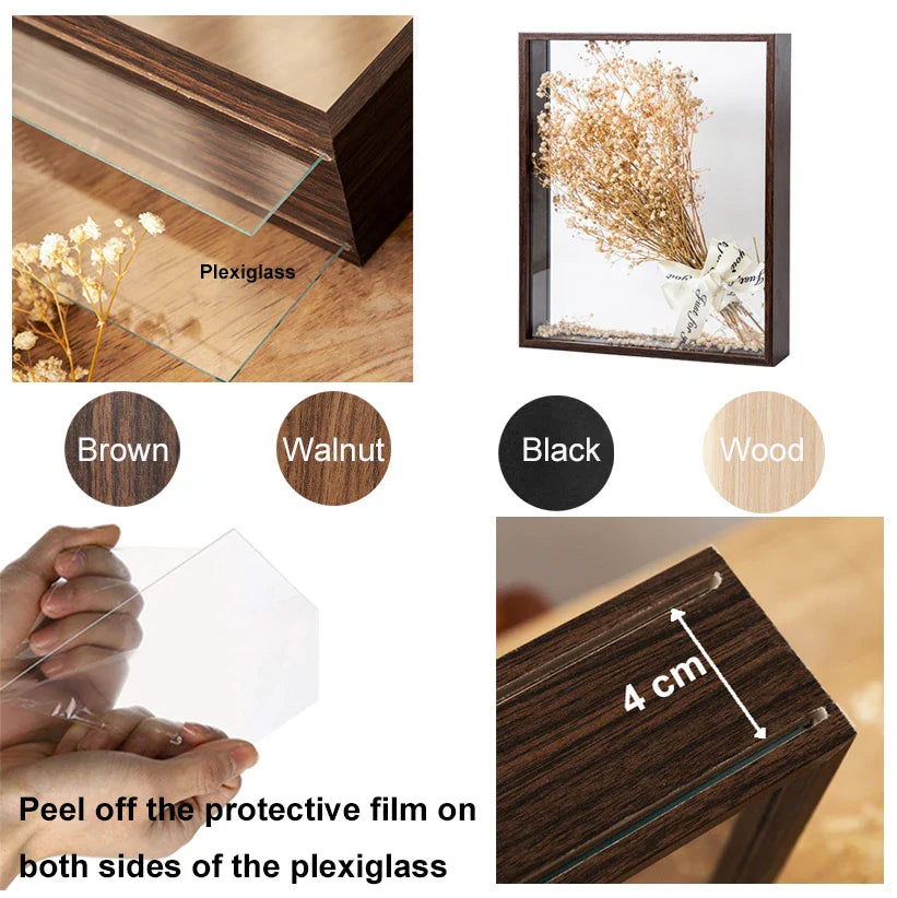 4cm Deep Transparent Shadow Box Frames