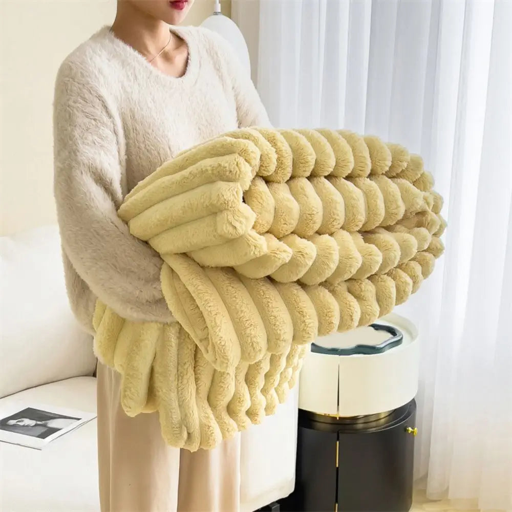 Ultra Soft Faux Rabbit Fur Throw