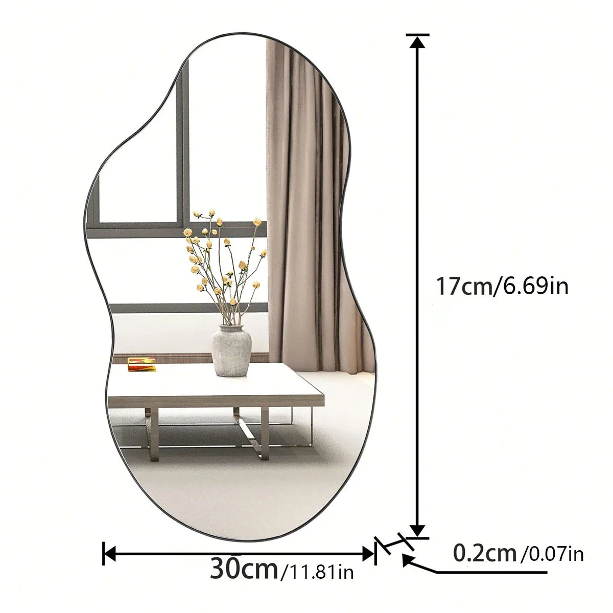 1pc Irregular Wall Mirror For Home Decoration, Room, Bathroom Living Room
