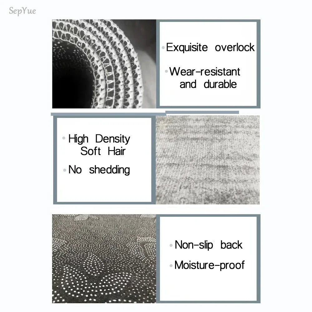 American Retro Carpets for Living Room Thick  Decor Flower Pattern Carpet