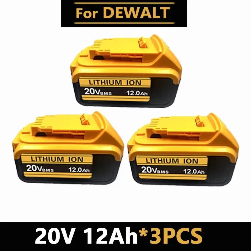 For DeWal Original 20V 12.0Ah MAX Battery Power Tool Replacement For DeWalt 20V 6A 18Volt 20v Battery.