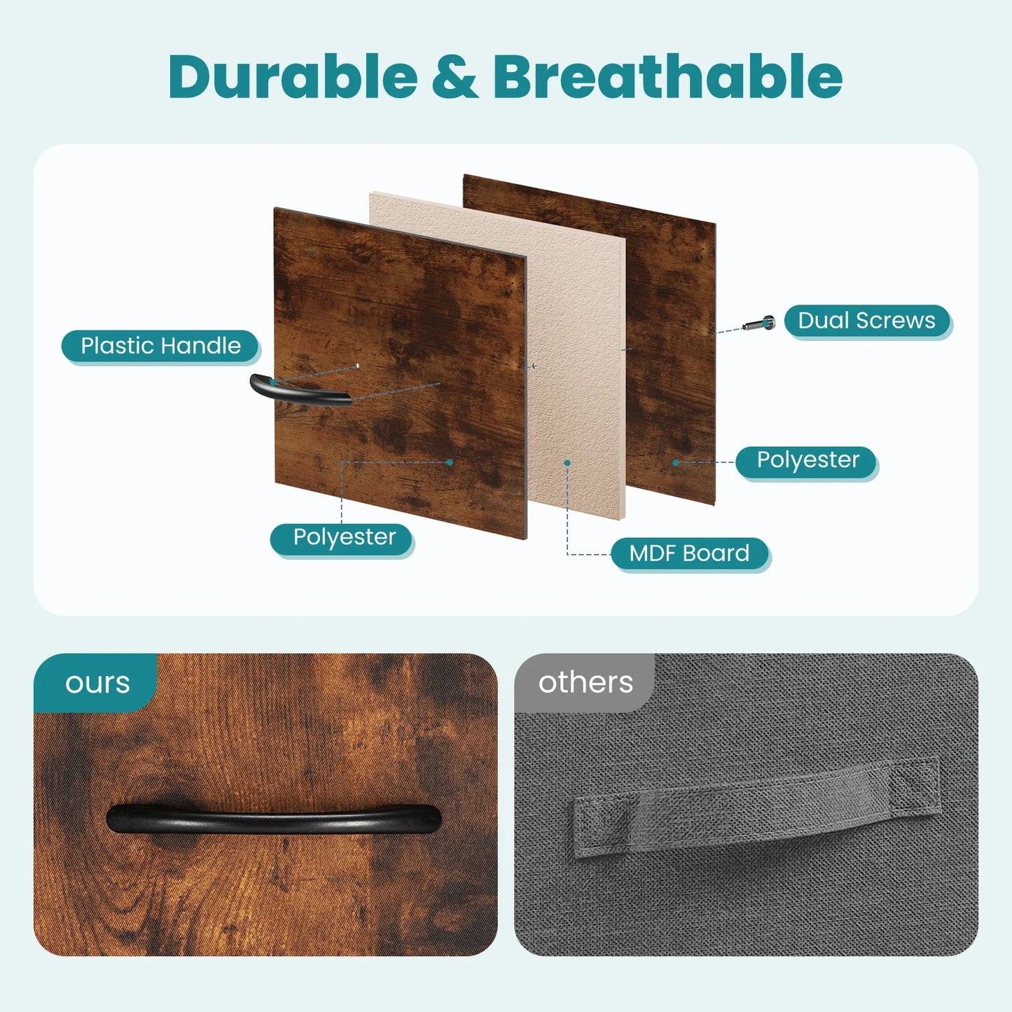 JHK Desser For Bedroom With 7 Fabric Drawers Closet Chest For Living Room Display Cabinet