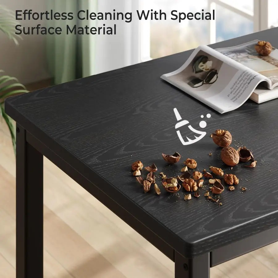 Dining Table Set for 4, 3Piece Kitchen Table with 2 Benches,