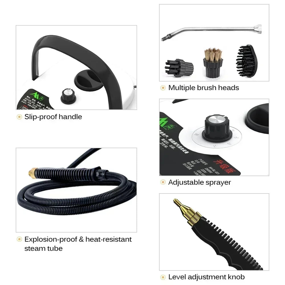 2500W Portable Steam Cleaner High Temperature  Pressure Jet  Machine