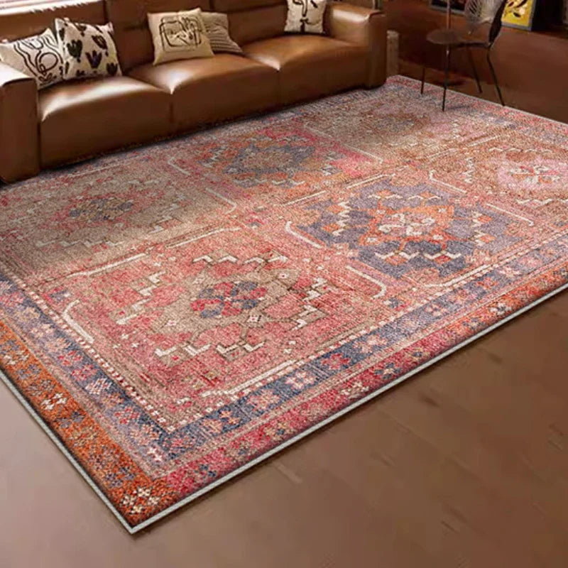 American Retro Style Carpets for Living Room Plush Carpet