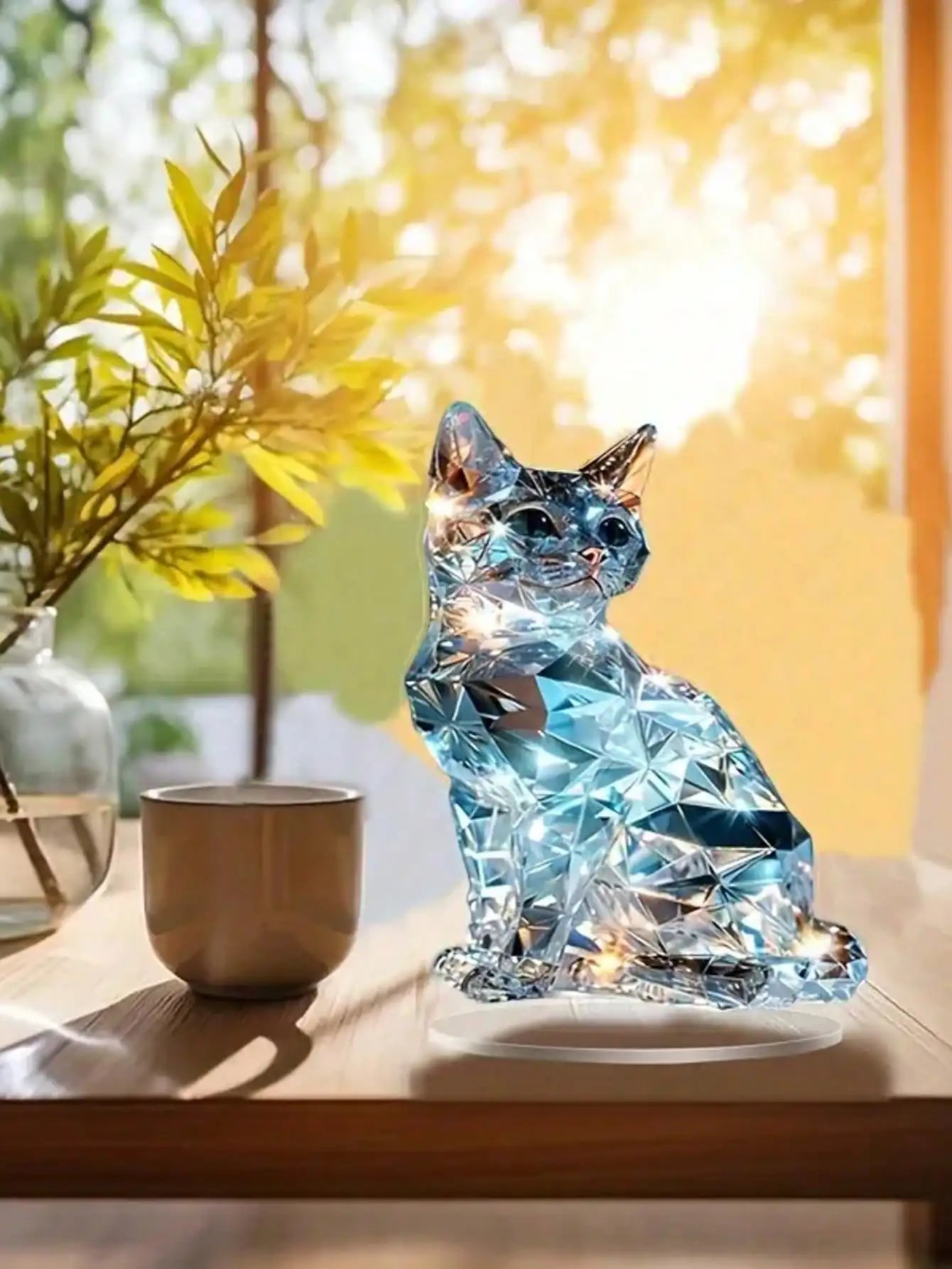 Elegant exotic cat table decoration sculptures,, classic decorations。