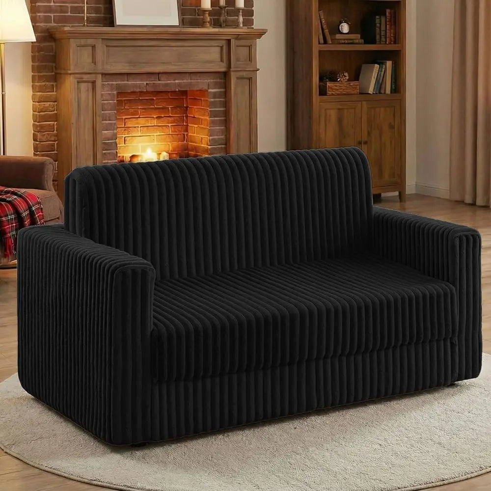 Convertible Sleeper Chair with Armrest, Portable Couch Bed for Living Room, Bedroom
