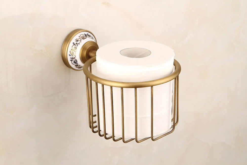 Porcelain Base Bathroom Hardware Set