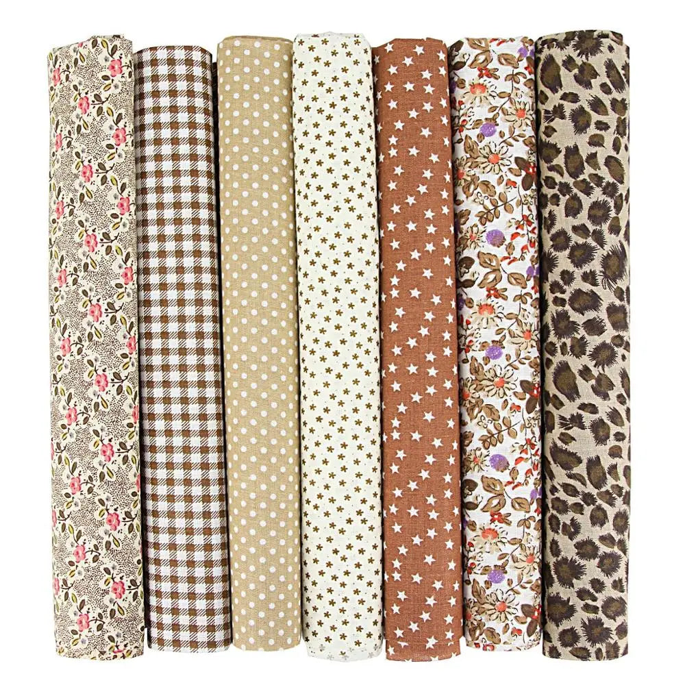 7PCS 50 x 50cm Squares Cotton Craft Fabric