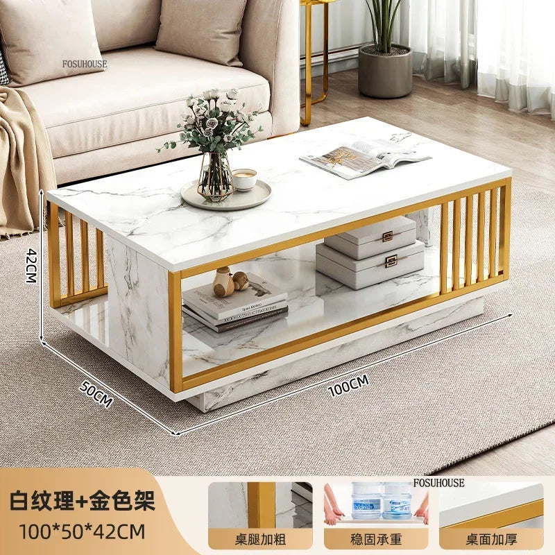 Italian Coffee Table Minimalist Square Nordic Tea  Table Living Room Furniture