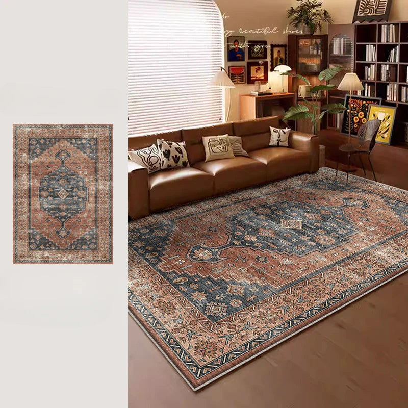American Retro Style Carpets for Living Room Plush Carpet