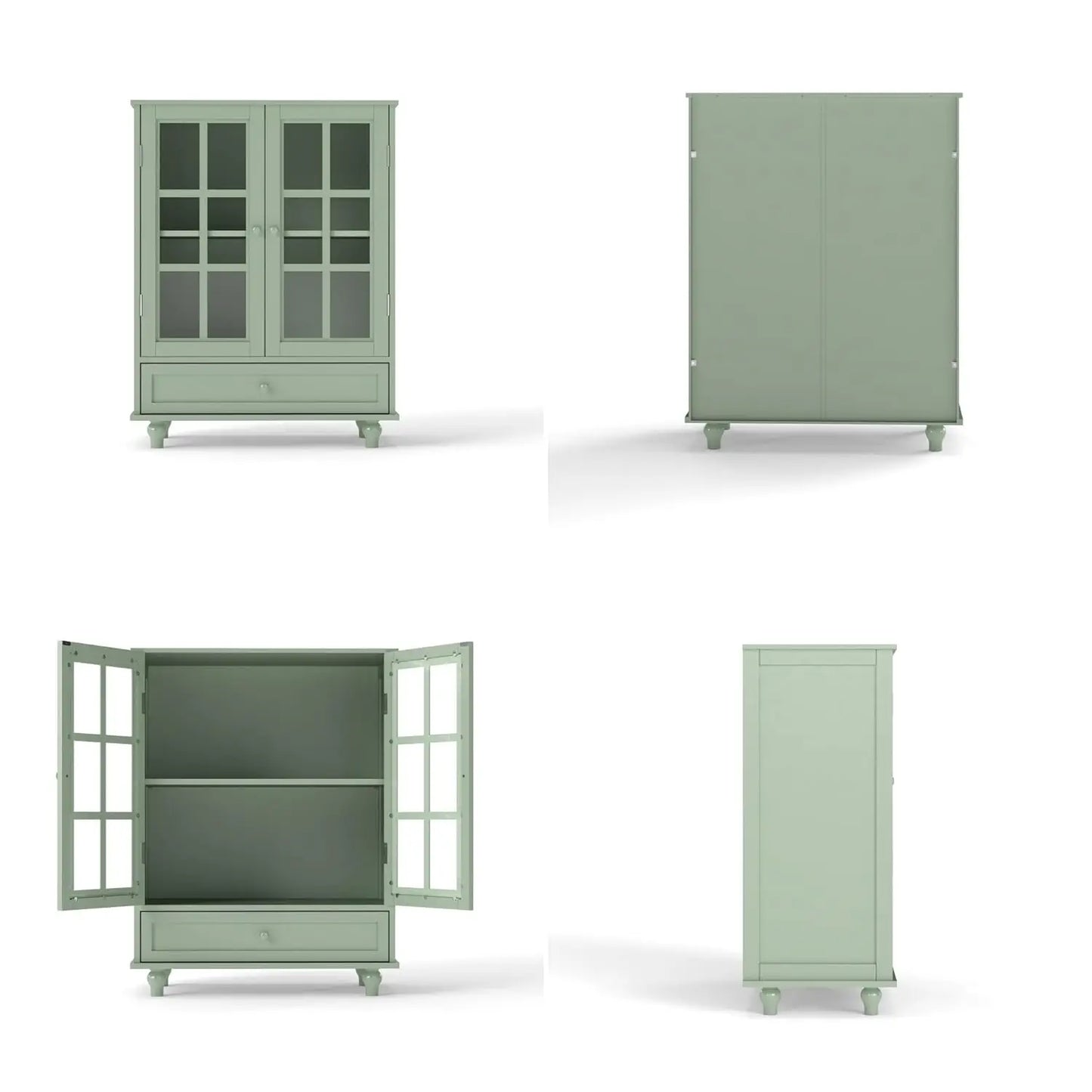 Sideboard Buffet Cabinet,  Entryway Cabinet with Glass Doors Drawer