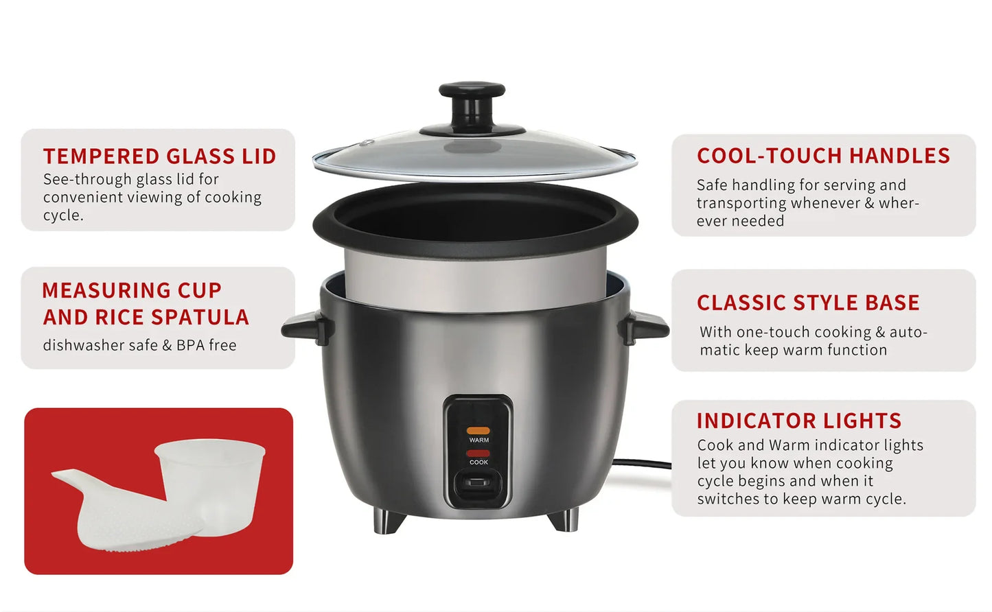 1.8L Household Rice Cooker Multifunctional Mini Small Rice Cooker  Stainless Steel