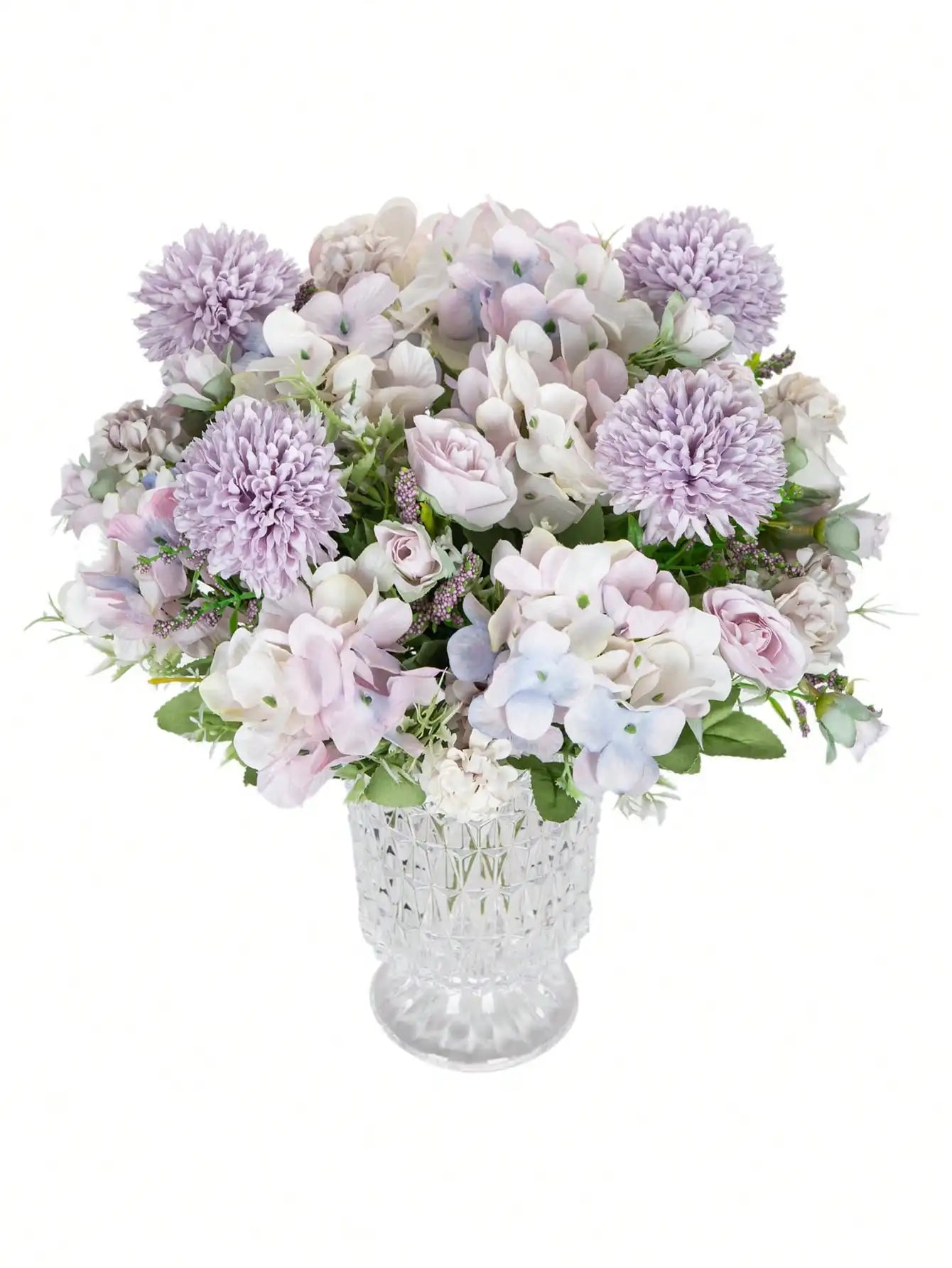 1 Bouquet Artificial Roses w/ Silk Balls Home Decor & Holiday