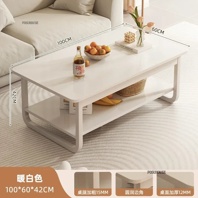 Italian Coffee Table Minimalist Square Nordic Tea  Table Living Room Furniture
